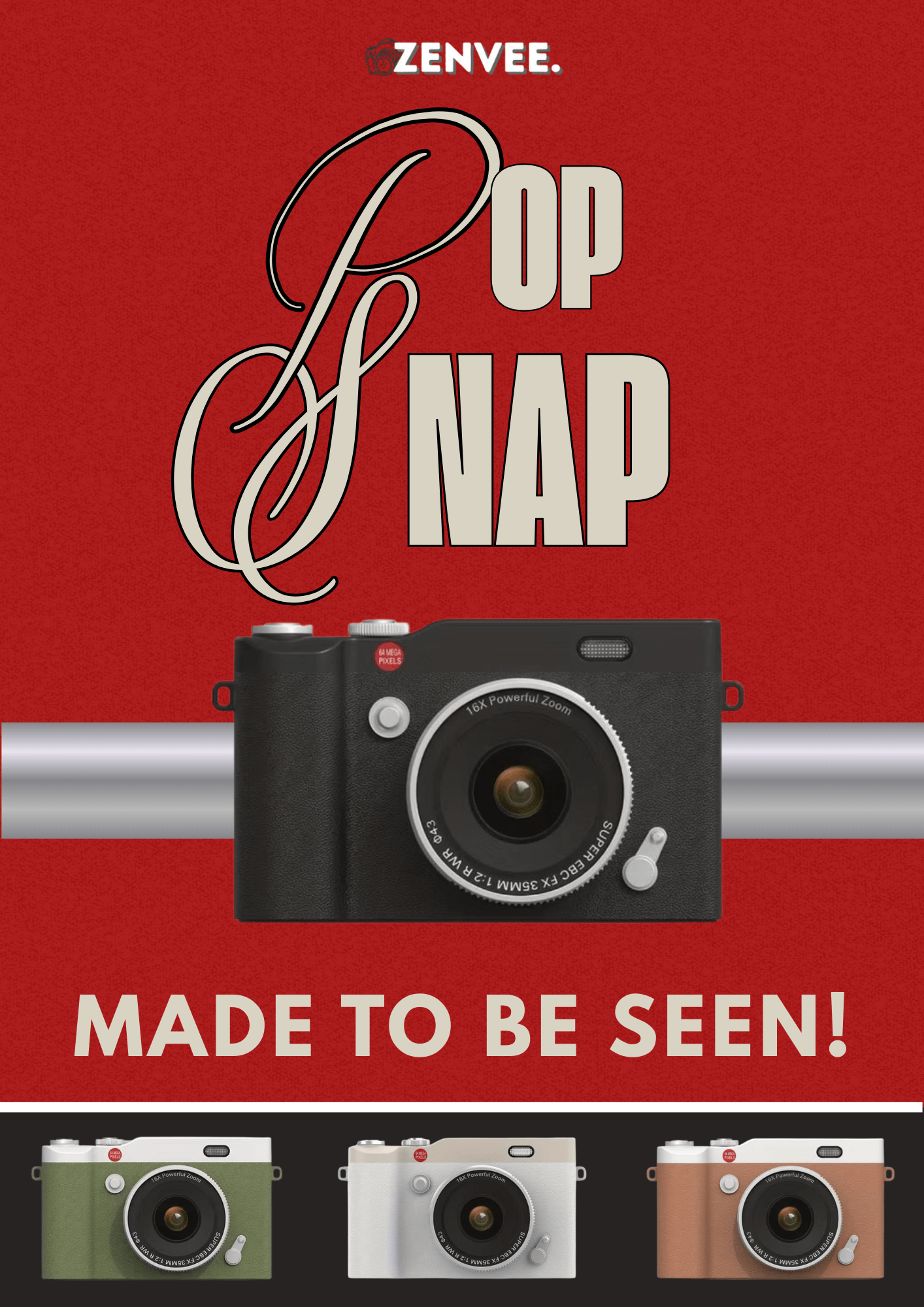 ZenVee™ PopSnap Obsidian Noir