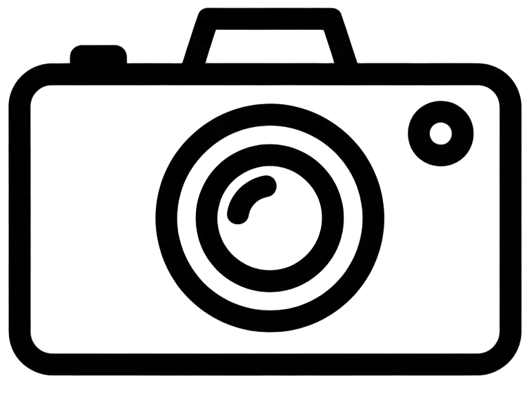 Create a camera Icon, a black and white one with a trasnparent background
